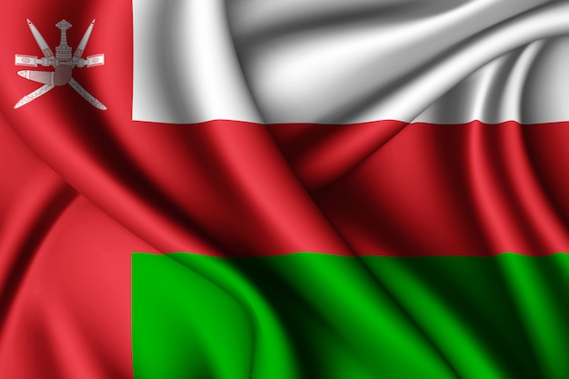 Bandeira de seda de Omã