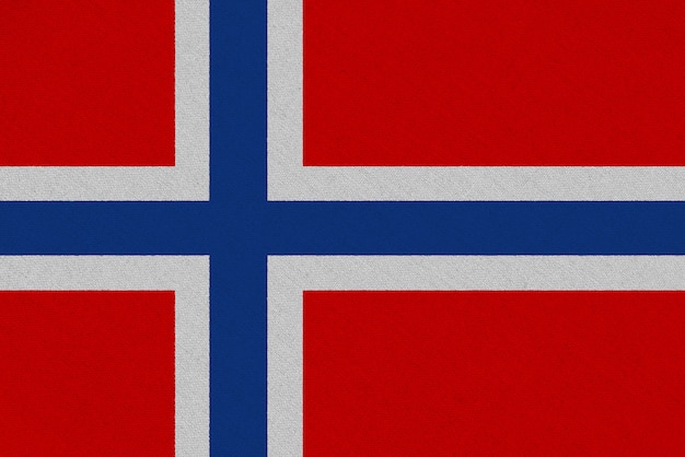Foto bandeira de tecido da noruega