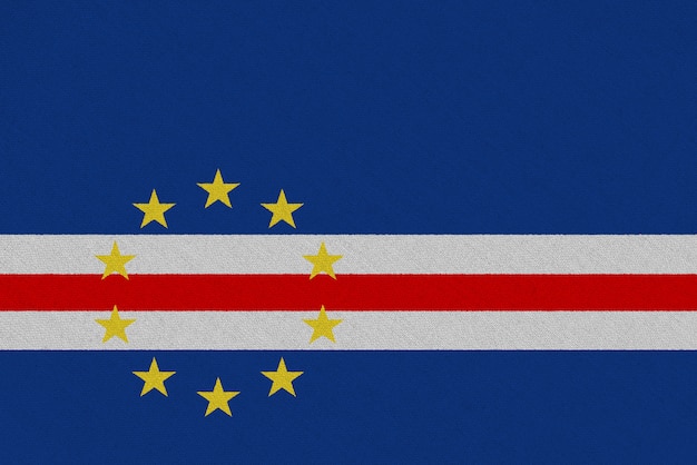 Bandeira de tecido de cabo verde