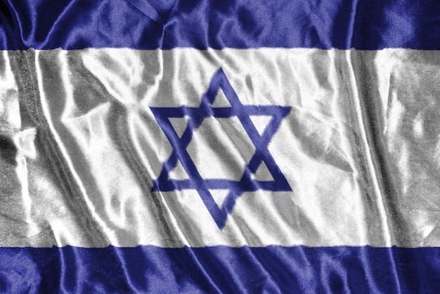 bandeira de tecido de israel Bandeira de cetim tecido ondulado textura da bandeira