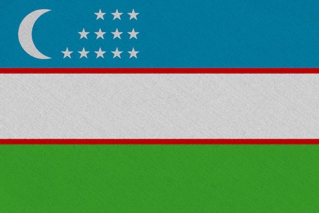 Bandeira de tecido do Uzbequistão