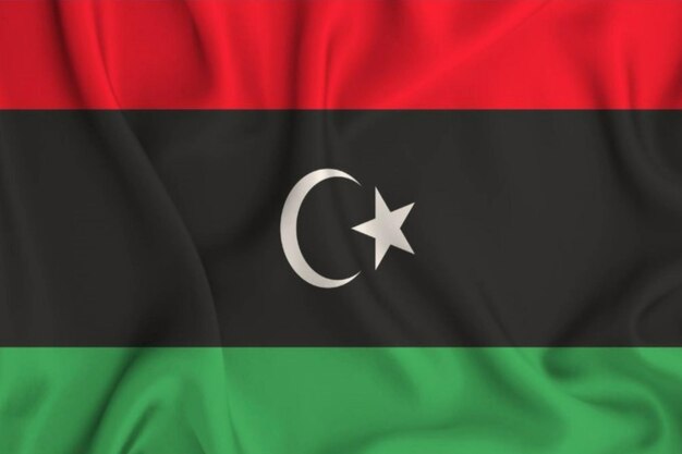 Bandeira de textura da Líbia