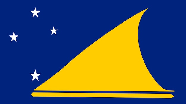 Foto bandeira de tokelau bandeira nacional das ilhas tokelau símbolo do país na oceania