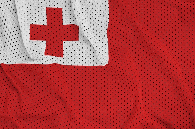 Bandeira de Tonga impressa em um tecido de malha de nylon sportswear de poliéster