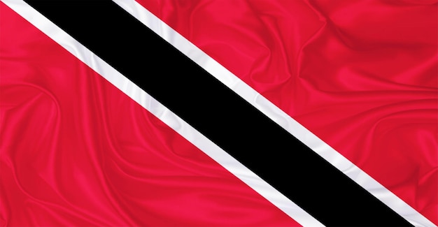 Bandeira de Trinidad e Tobago voando no vento