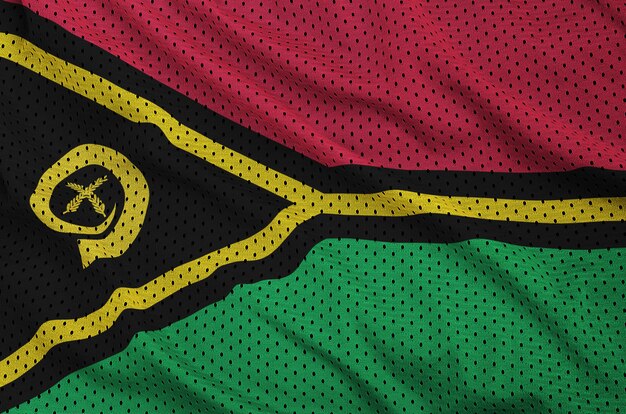 Bandeira de Vanuatu impressa em um tecido de malha de nylon para sportswear de poliéster