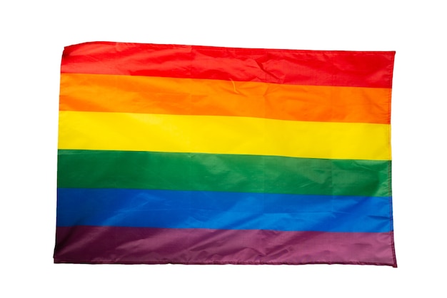 Bandeira do arco-íris como pano de fundo. vista do topo. bandeira lgbt.