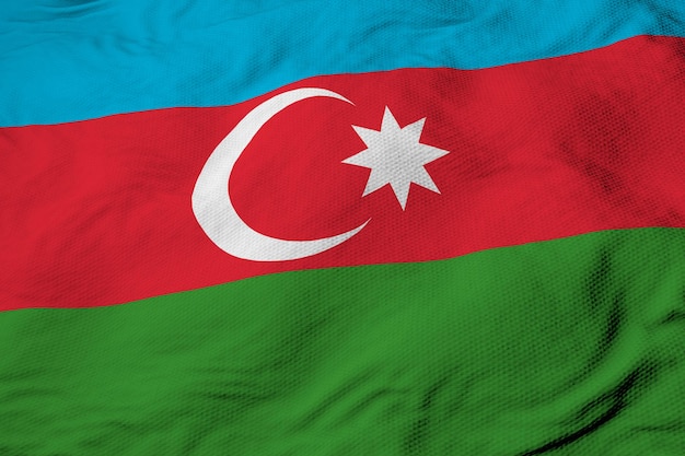 Bandeira do Azerbaijão em renderização 3D