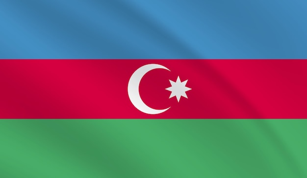Bandeira do Azerbaijão Foto 3d