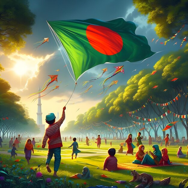 Foto bandeira do bangladesh