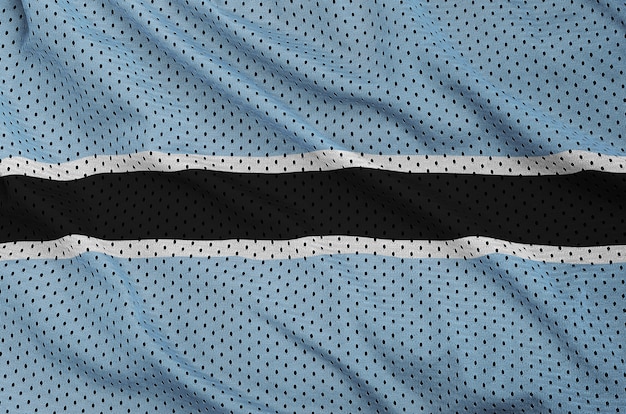 Bandeira do botswana impressa em tecido de malha de nylon para sportswear