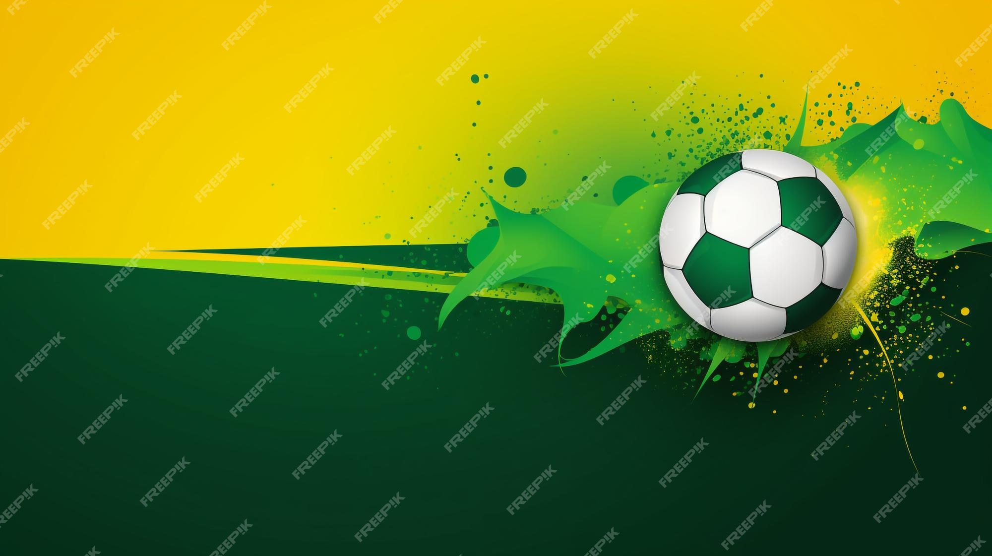 O Brasil É O Vencedor Do Jogo. Bola De Futebol Com Prêmio De Ouro E  Bandeira Nacional. Ilustração Vetorial 3d Royalty Free SVG, Cliparts,  Vetores, e Ilustrações Stock. Image 195237559