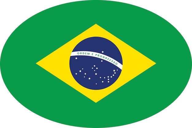 Foto bandeira do brasil em forma de círculo