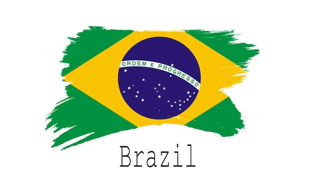 bandeira do brasil em fundo branco