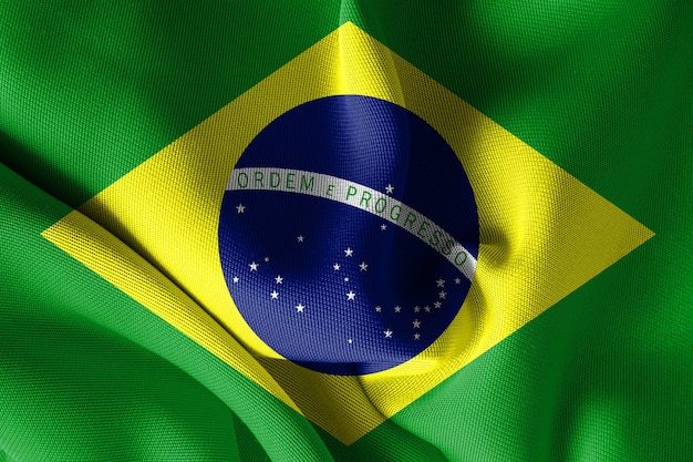 Foto bandeira do brasil o símbolo oficial e insígnia patriota fundo celebrações nacionais