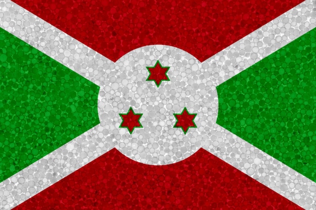 Bandeira do Burundi na textura de isopor