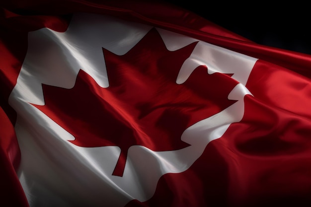 Bandeira do Canadá ao ar livre acenando Gerar Ai