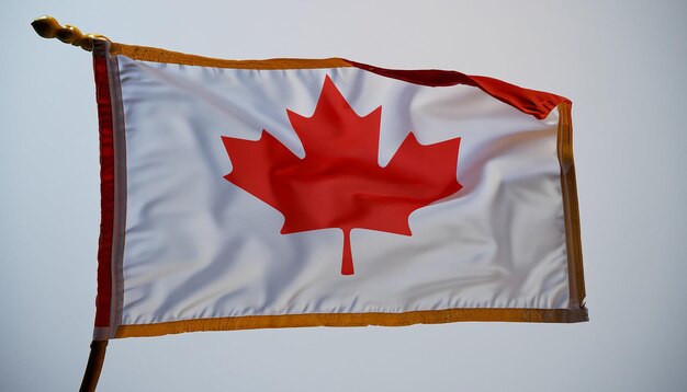 Foto bandeira do canadá em fundo branco