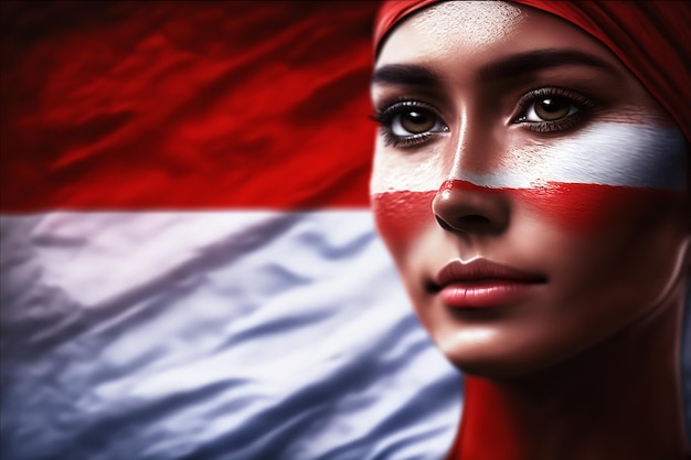 Bandeira do Dia da Independência da Indonésia da Indonésia Cores vermelhas e brancas