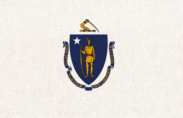 Bandeira do estado americano de Massachusetts Símbolo do estado norte-americano de Massachusetts