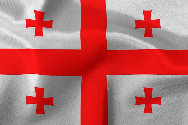 Bandeira do estado da Geórgia em close-up