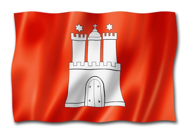 Bandeira do estado de Hamburgo Alemanha