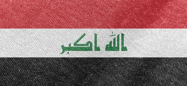 Bandeira do Iraque tecido de algodão papel de parede de bandeira larga