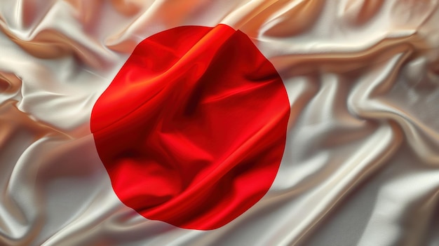 Bandeira do Japão balançando no vento Perfeito para fundos ou texturas