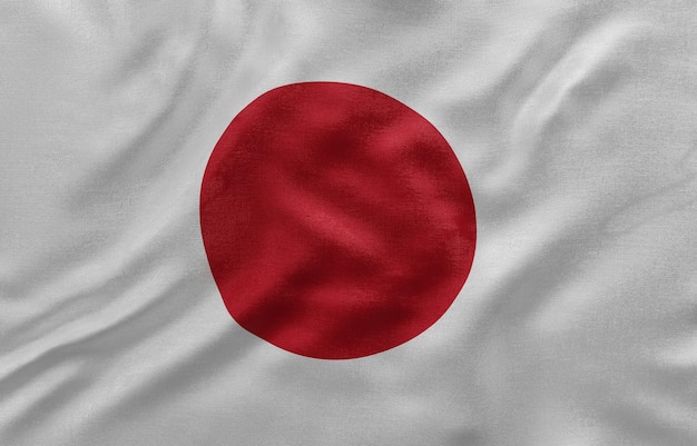 Bandeira do Japão plano de fundo acenando bandeira renderização em 3d