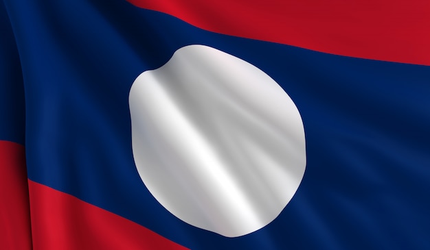 Foto bandeira do laos