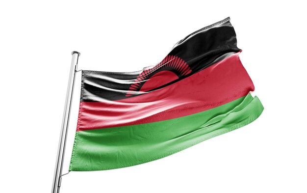 Bandeira do Malawi a agitar