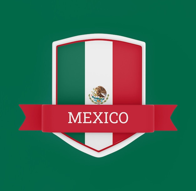 Bandeira do México com Banner