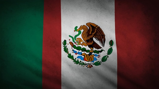 Bandeira do México MX renderização 3D