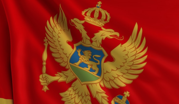 Foto bandeira do montenegro