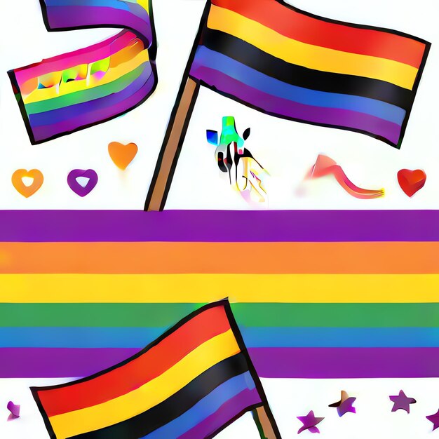 Foto bandeira do orgulho cores do arco-íris