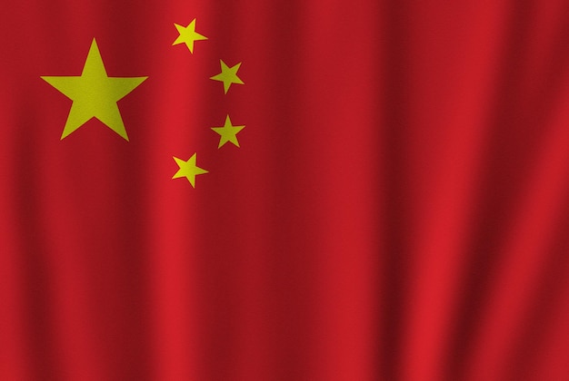 bandeira do país da China a agitar