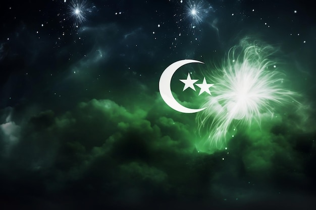 Bandeira do Paquistão Acenando Dia da Independência Generativa AI