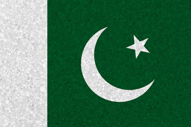Bandeira do Paquistão na textura de isopor