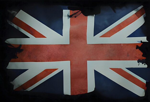 Bandeira do Reino Unido em estilo vintage