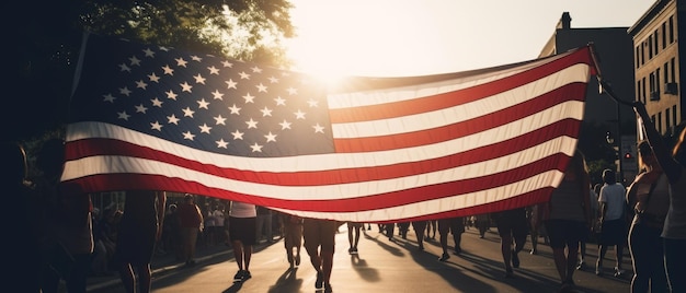 Bandeira dos Estados Unidos Dia da Independência Memorial Day Dia do Patriota IA Generativa