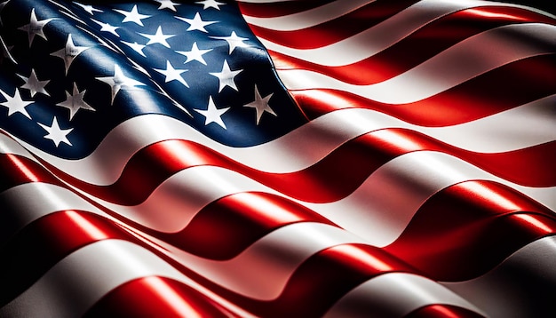 bandeira dos EUA. Estados Unidos da América acenando o fundo da bandeira.