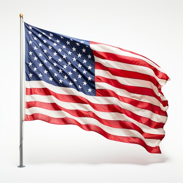 Bandeira dos EUA isolada com fundo branco
