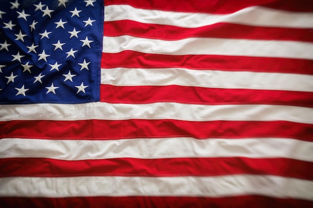 Bandeira dos EUA vista superior do fundo do símbolo dos EUA da América
