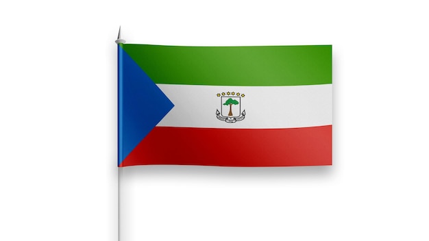 bandeira equatorial_guinea em um fundo branco