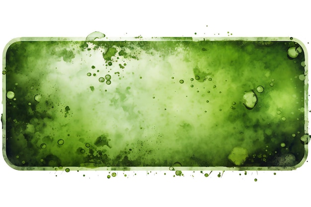Bandeira horrível retangular ácido verde borbulhante que lembra uma doença e toxicidade