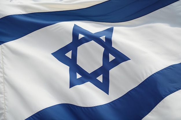 Bandeira israelense ao vento