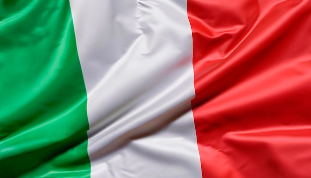 Bandeira italiana com dobras