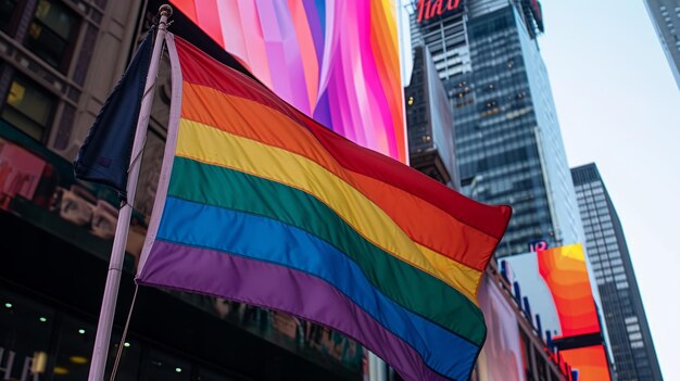 Foto bandeira lgbt liberdade de amor e diversidade