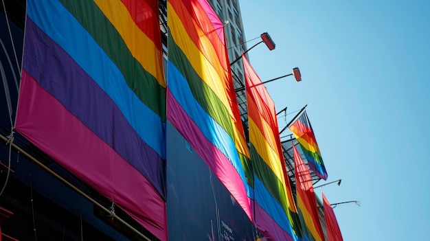 Foto bandeira lgbt liberdade de amor e diversidade
