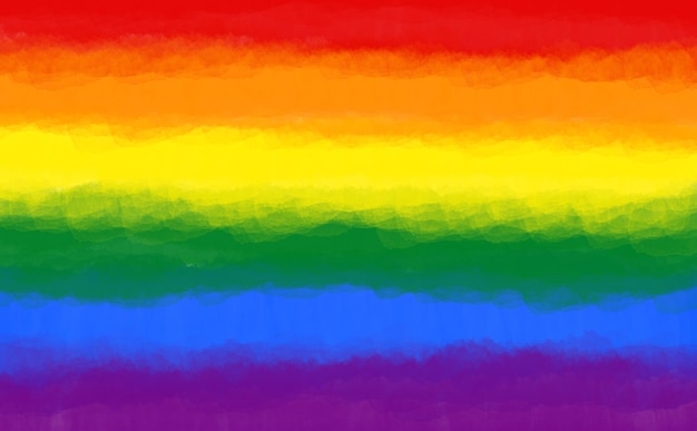 Bandeira LGBT pintada como imagem em aquarela